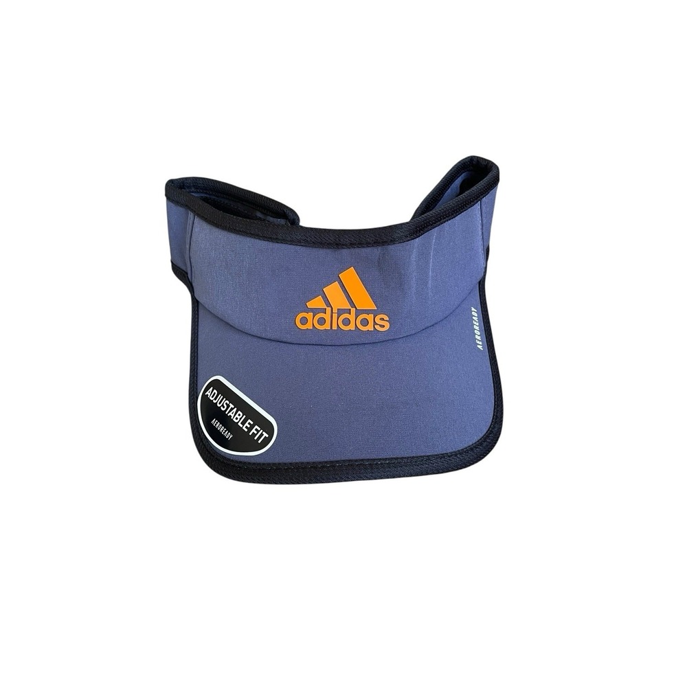Adidas Golf Visor‎ Hat OS Dark Grey Orange Aeroready Adjustable Strapback Cap